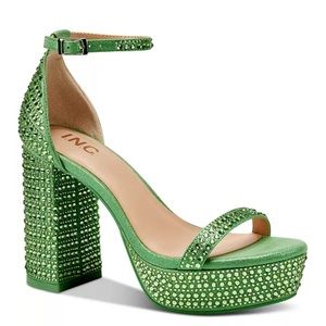 INC International Concepts Emerald Studded Heels
